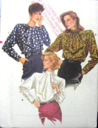 9656 VOGUE LOOSE BACK BUTTON BLOUSE,JABOT PATTERN 8-12